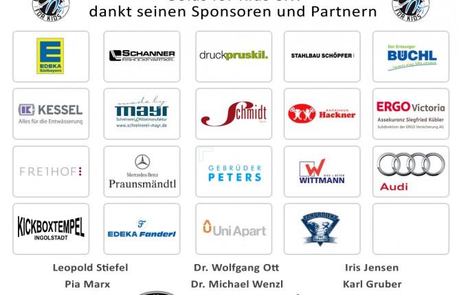 Sponsorentafel Goals for Kids 2010/2011